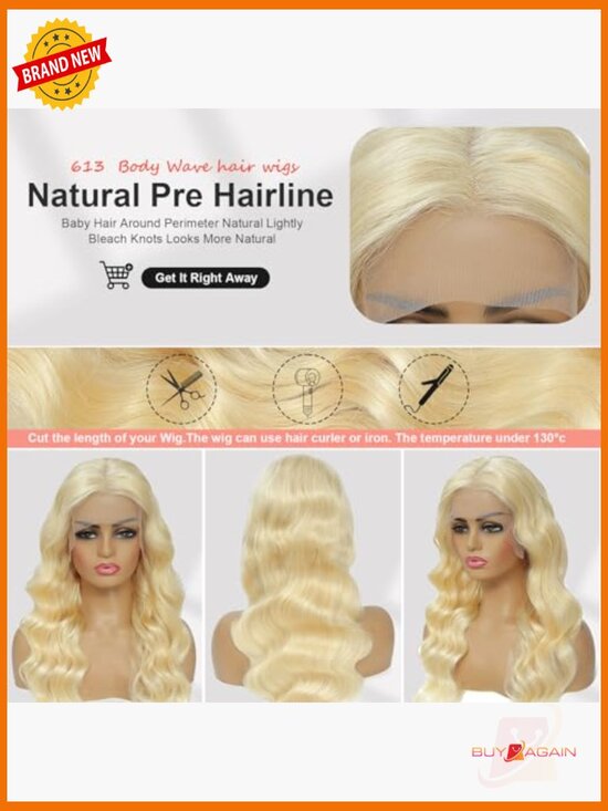 200 Density 13x6 Lace Front Wig Human Hair Body Wave Pre Plucked 30 Inch